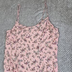 Wonderly Floral Maxi Dress Pink Boho Double Slit Beachy Flowy Whimsy Fairy Large